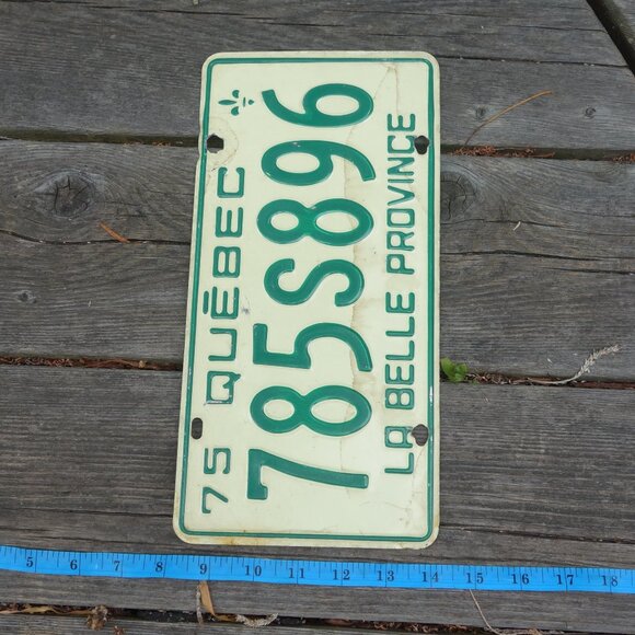 Vintage 1975 Quebec La Belle Province License Plate - Picture 8 of 8
